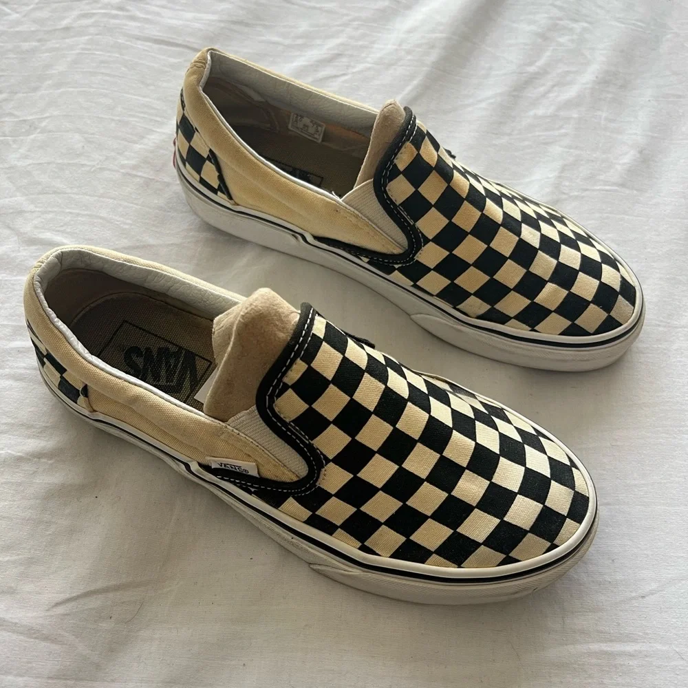Vans Lo Checkerboard classic slip on shoe sz 7.5 - Picture 2 of 3